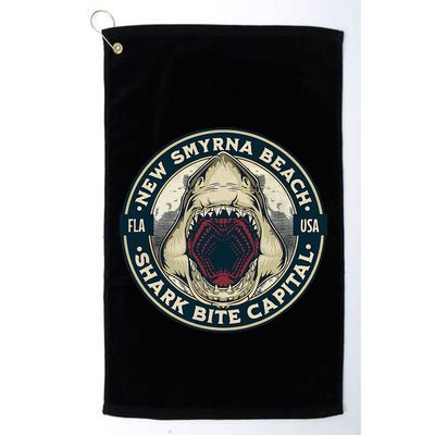 New Smyrna Beach Shark Bite Capital Of The World Graphic Golf Towel