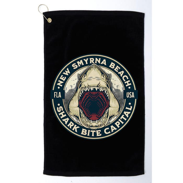 New Smyrna Beach Shark Bite Capital Of The World Graphic Golf Towel