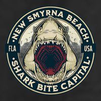 New Smyrna Beach Shark Bite Capital Of The World Graphic Golf Towel