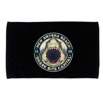 New Smyrna Beach Shark Bite Capital Of The World Graphic Microfiber Hand Towel