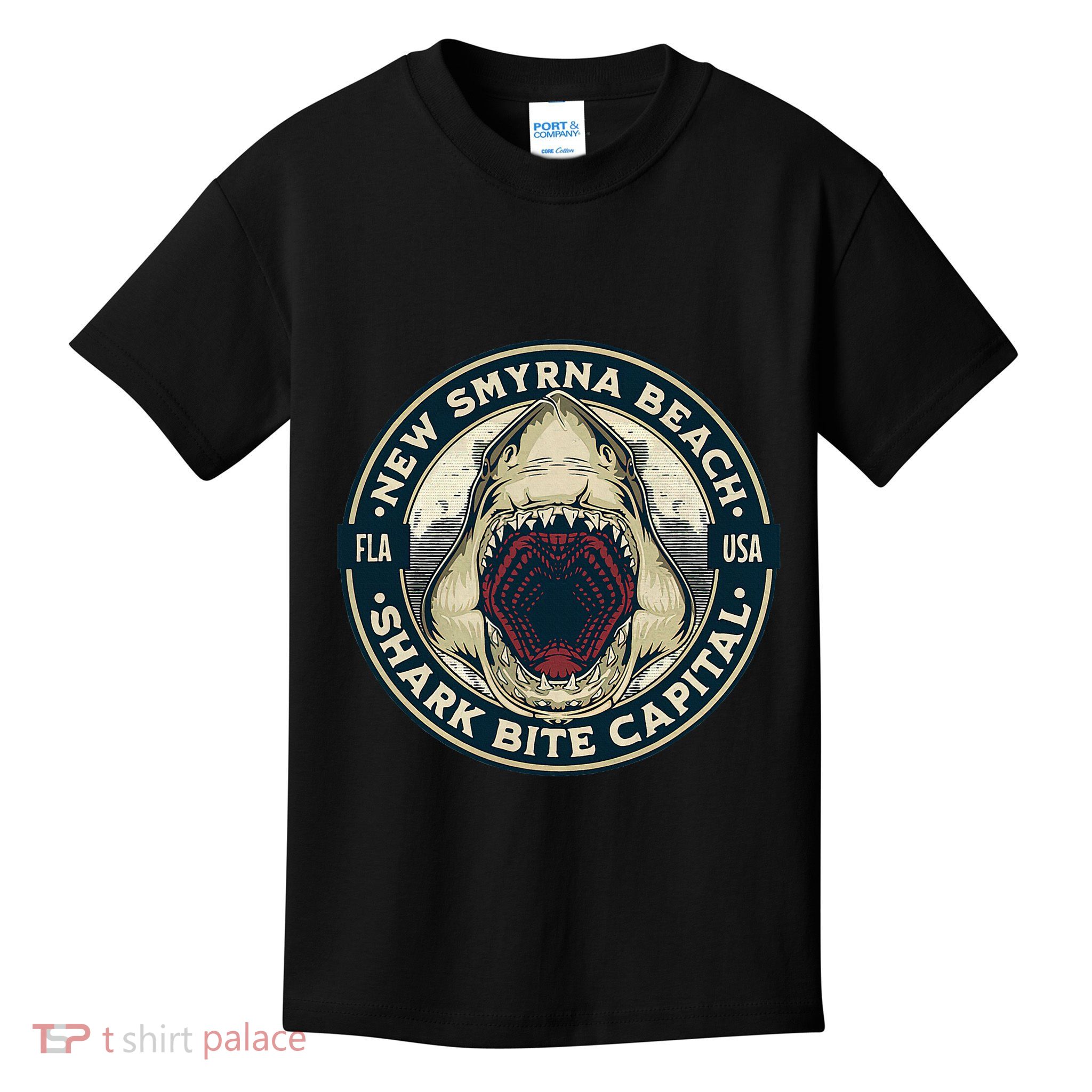 New Smyrna Beach Shark Bite Capital Of The World Graphic Kids T-Shirt
