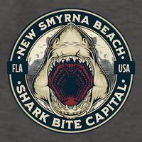 New Smyrna Beach Shark Bite Capital Of The World Graphic Vector Backpack
