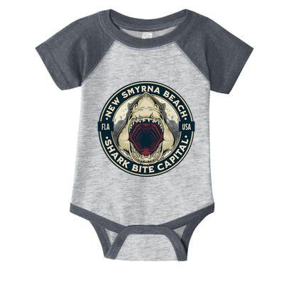 New Smyrna Beach Shark Bite Capital Of The World Graphic Infant Baby Jersey Bodysuit