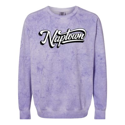 Naptown Script By Soindy Colorblast Crewneck Sweatshirt