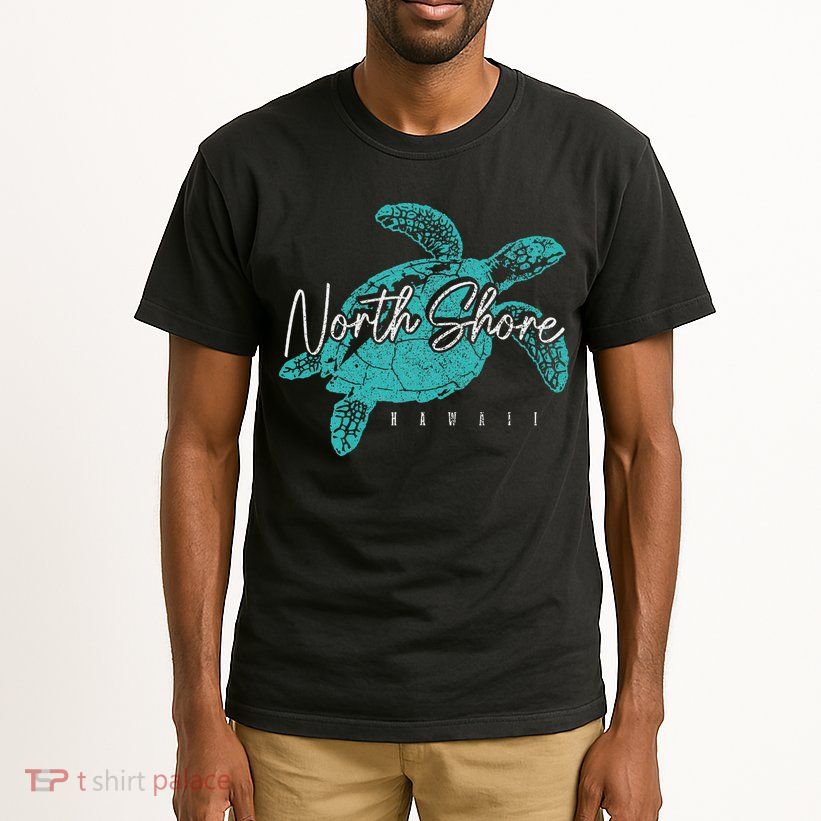 North Shore Beach Hawaii Surfer Diving Hawaiian Sea Turtle Tall T-Shirt