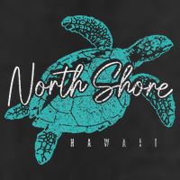 North Shore Beach Hawaii Surfer Diving Hawaiian Sea Turtle Beanie