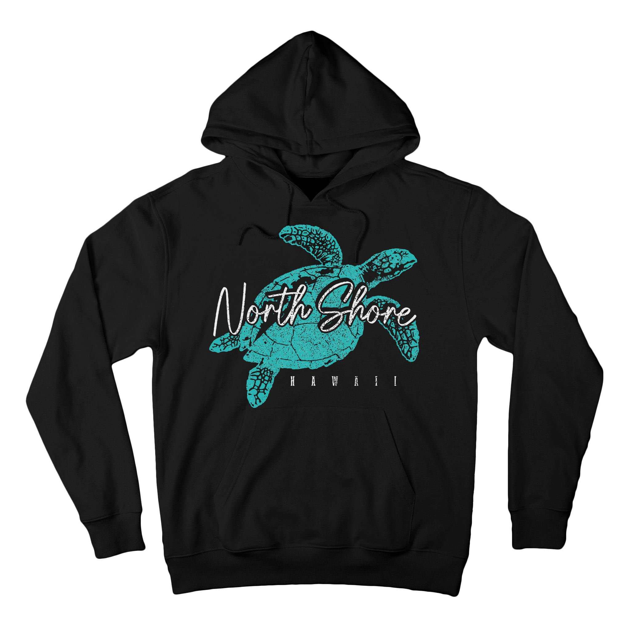 North Shore Beach Hawaii Surfer Diving Hawaiian Sea Turtle Tall Hoodie