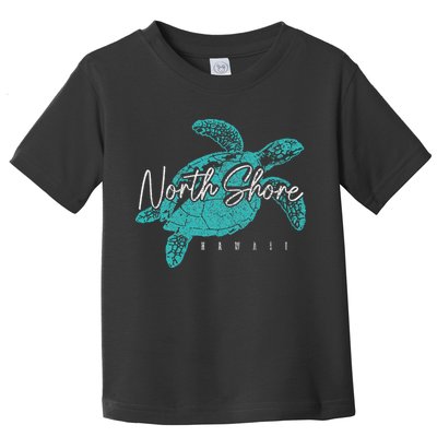 North Shore Beach Hawaii Surfer Diving Hawaiian Sea Turtle Toddler T-Shirt