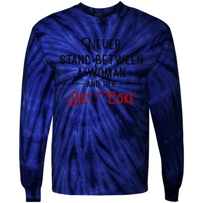 Never Stand Between A Woman And Her Diet Tie-Dye Long Sleeve Shirt