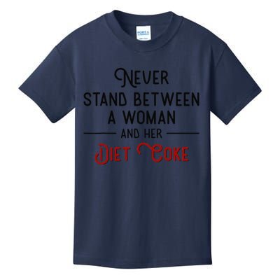 Never Stand Between A Woman And Her Diet Kids T-Shirt