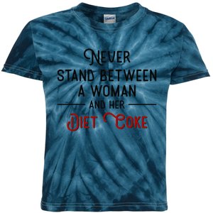 Never Stand Between A Woman And Her Diet Kids Tie-Dye T-Shirt