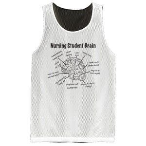 Nursing Student Brain For Work Rn Nurse Life Mesh Reversible Basketball Jersey Tank