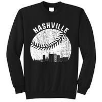 Nashville Skyline Baseball Fan Vintage Nashville Baseball Sweatshirt