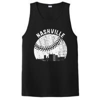 Nashville Skyline Baseball Fan Vintage Nashville Baseball PosiCharge Competitor Tank