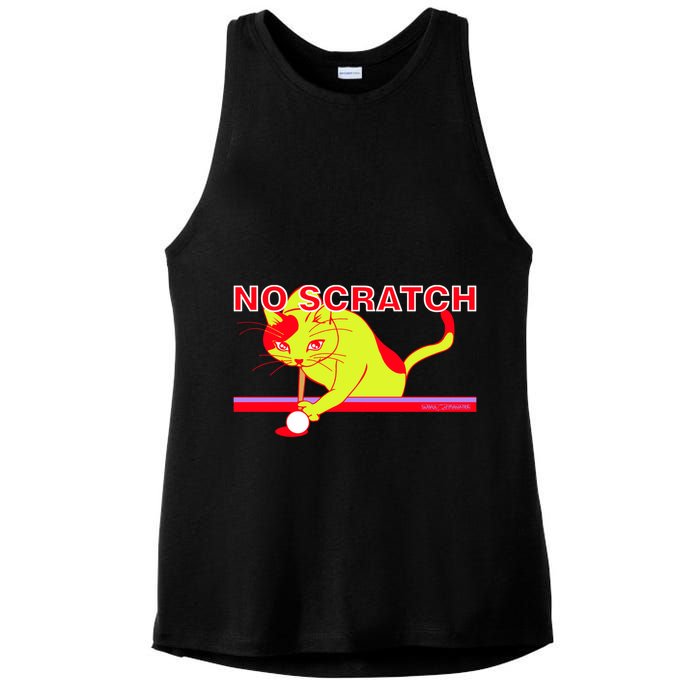 No Scratch Billiards Cat Pool Table Meaningful Gift Ladies PosiCharge Tri-Blend Wicking Tank