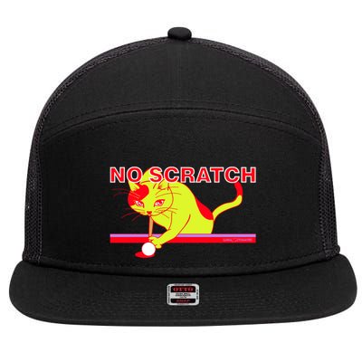 No Scratch Billiards Cat Pool Table Meaningful Gift 7 Panel Mesh Trucker Snapback Hat