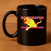 No Scratch Billiards Cat Pool Table Meaningful Gift 11oz C Handle Ceramic Mug