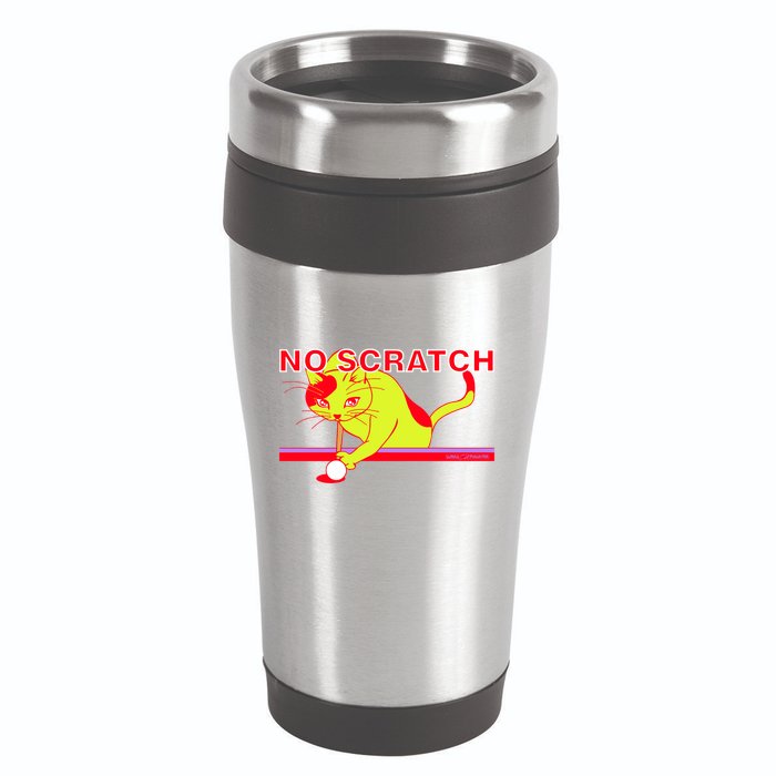 No Scratch Billiards Cat Pool Table Meaningful Gift 16oz Travel Tumbler