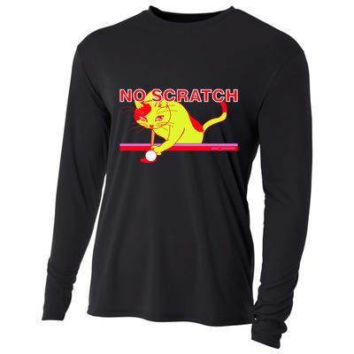 No Scratch Billiards Cat Pool Table Meaningful Gift Cooling Performance Long Sleeve Crew