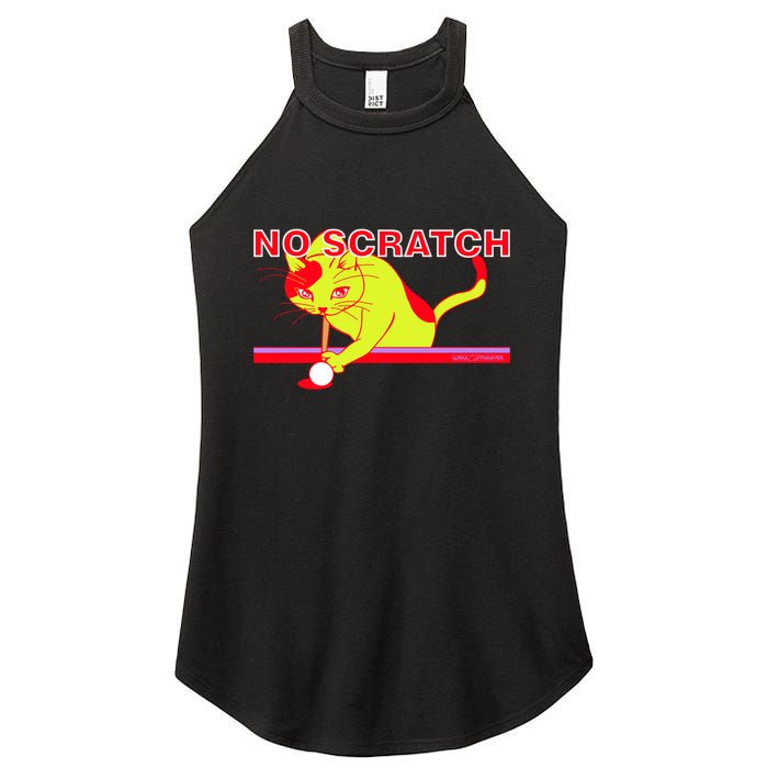 No Scratch Billiards Cat Pool Table Meaningful Gift Women's Perfect Tri Rocker Tank