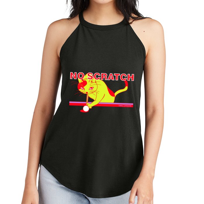 No Scratch Billiards Cat Pool Table Meaningful Gift Women's Perfect Tri Rocker Tank