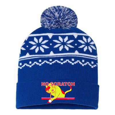 No Scratch Billiards Cat Pool Table Meaningful Gift USA-Made Snowflake Beanie