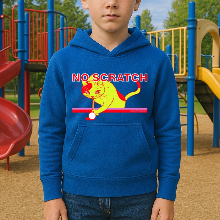No Scratch Billiards Cat Pool Table Meaningful Gift Kids Hoodie