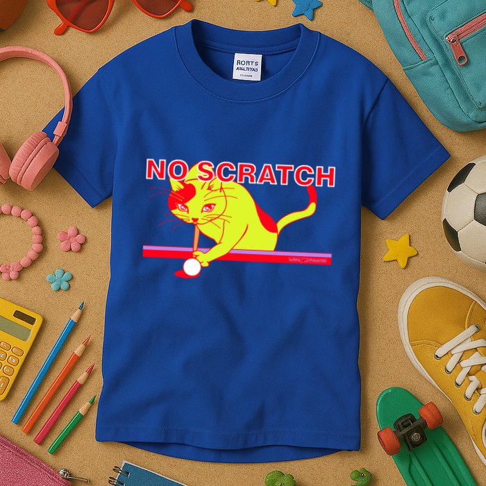 No Scratch Billiards Cat Pool Table Meaningful Gift Kids T-Shirt