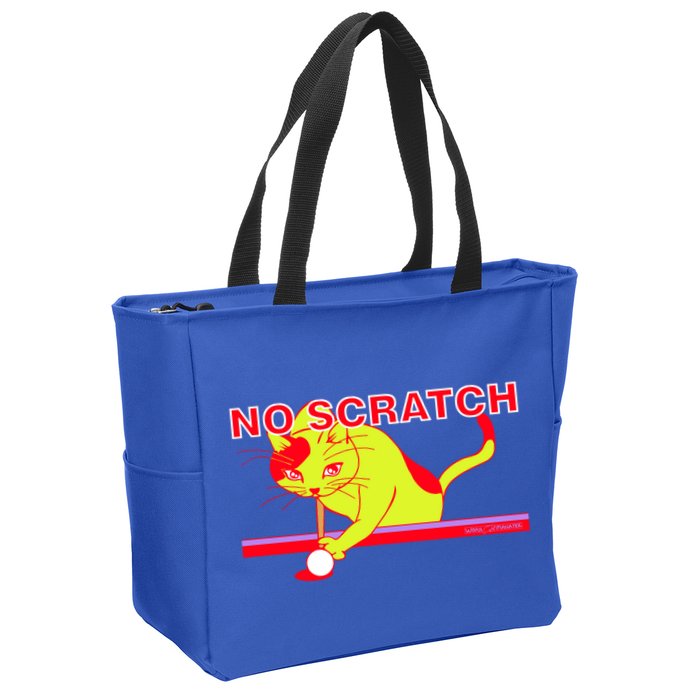 No Scratch Billiards Cat Pool Table Meaningful Gift Zip Tote Bag