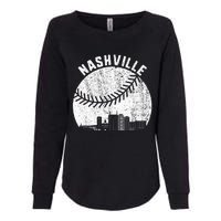 Nashville Skyline Baseball Fan Vintage Nashville Baseball Womens California Wash Sweatshirt