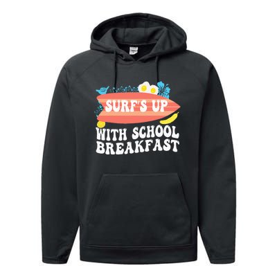 National School Breakfast Week Surfs Up Performance Fleece Hoodie