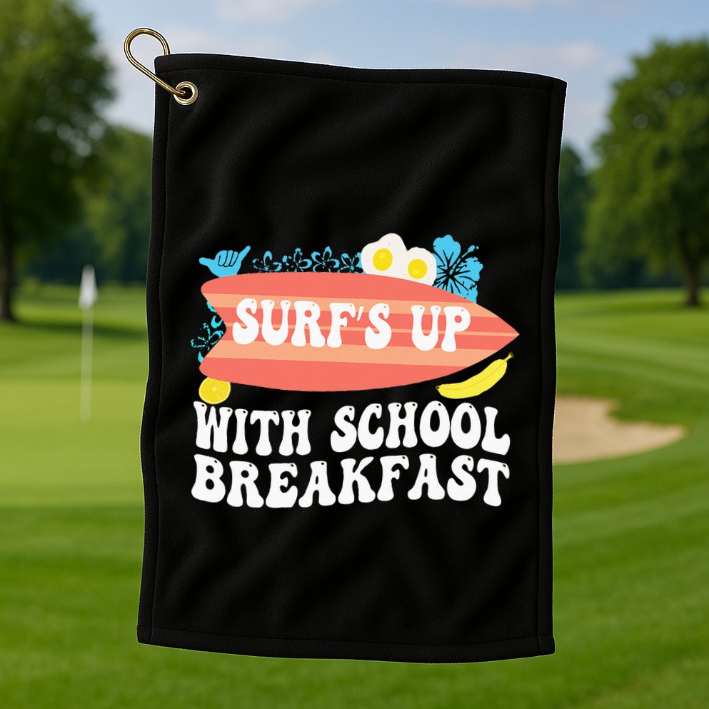National School Breakfast Week Surfs Up Golf Towel