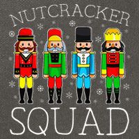 Nutcracker Squad Ballet Matching Family Christmas Wo Girl Cotton Canvas Backpack