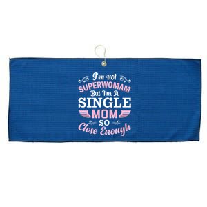 Not Superowman But Single Mom Large Microfiber Waffle Golf Towel