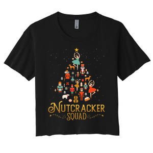 Nutcracker Squad Ballet Dance Lovely Christmas Women's Crop Top Tee