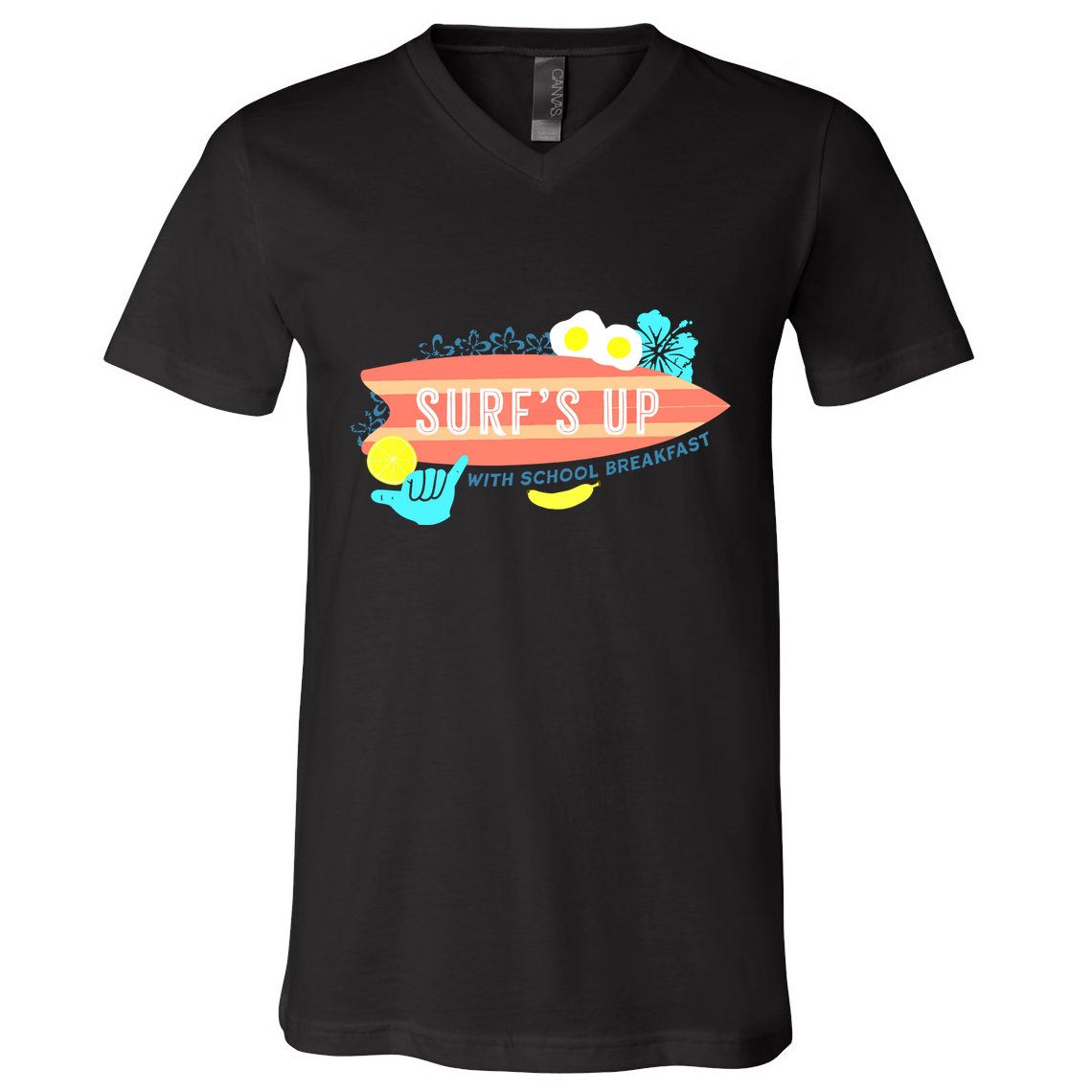 National School Breakfast Week Shirts Surfs Up V-Neck T-Shirt