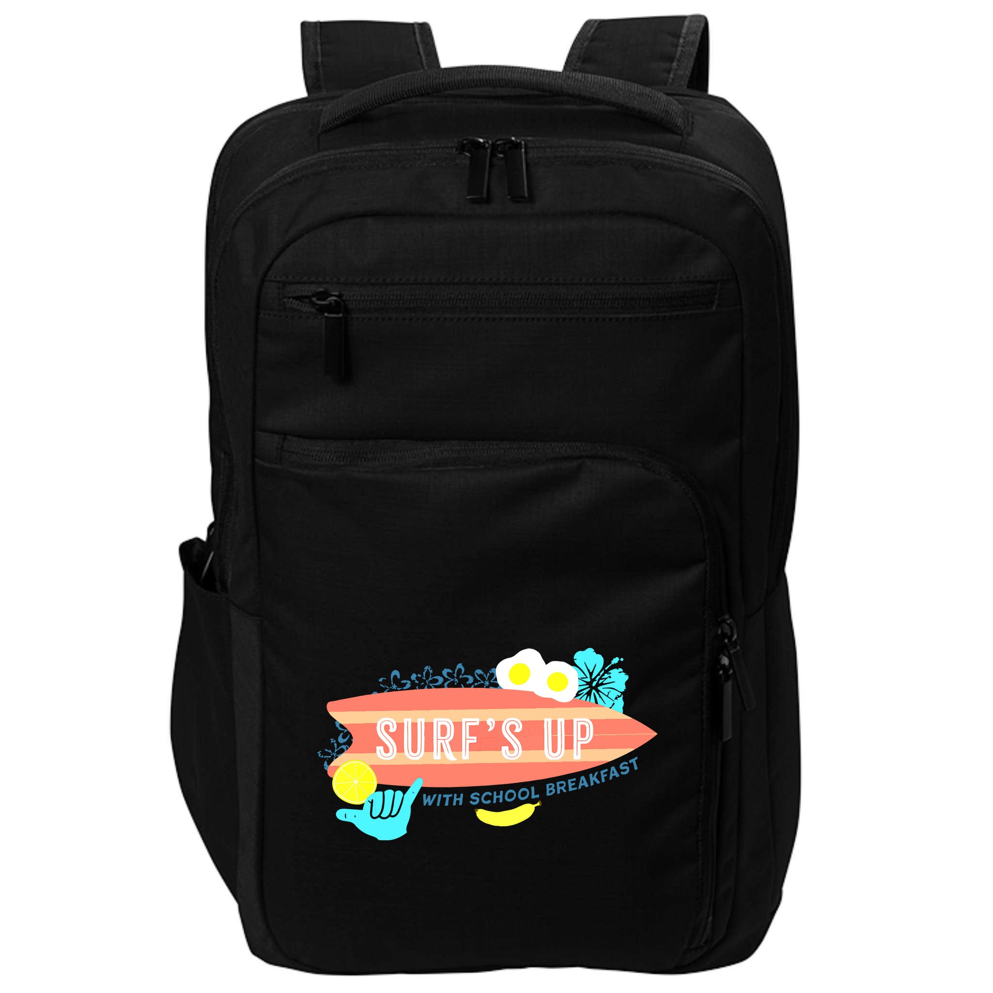 National School Breakfast Week Shirts Surfs Up Impact Tech Backpack