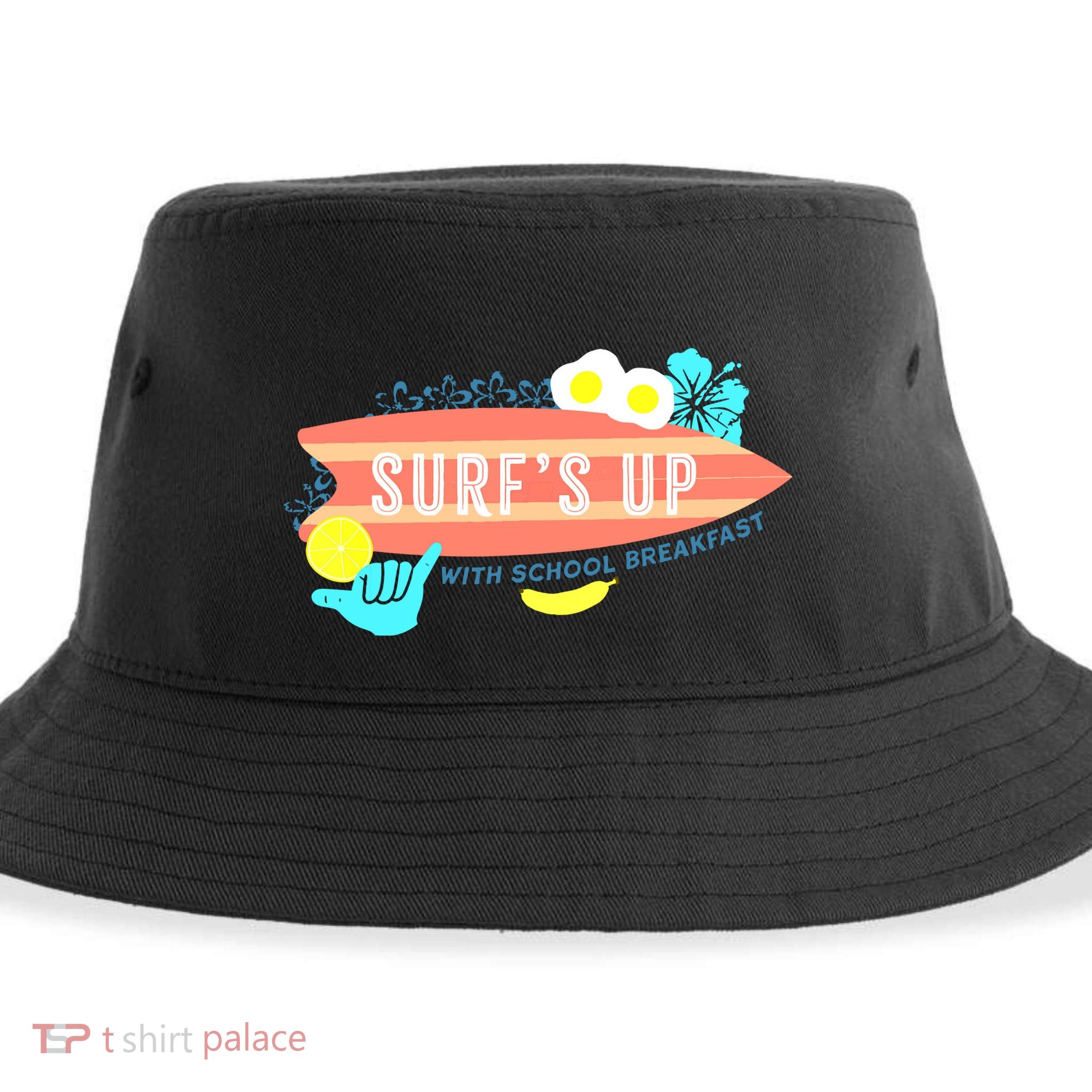 National School Breakfast Week Shirts Surfs Up Sustainable Bucket Hat