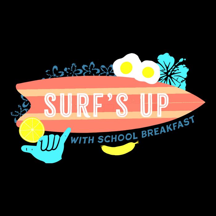 National School Breakfast Week Shirts Surfs Up Youth Performance Sprint T-Shirt