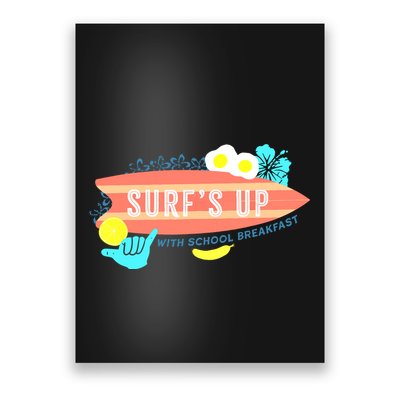 National School Breakfast Week Shirts Surfs Up Poster