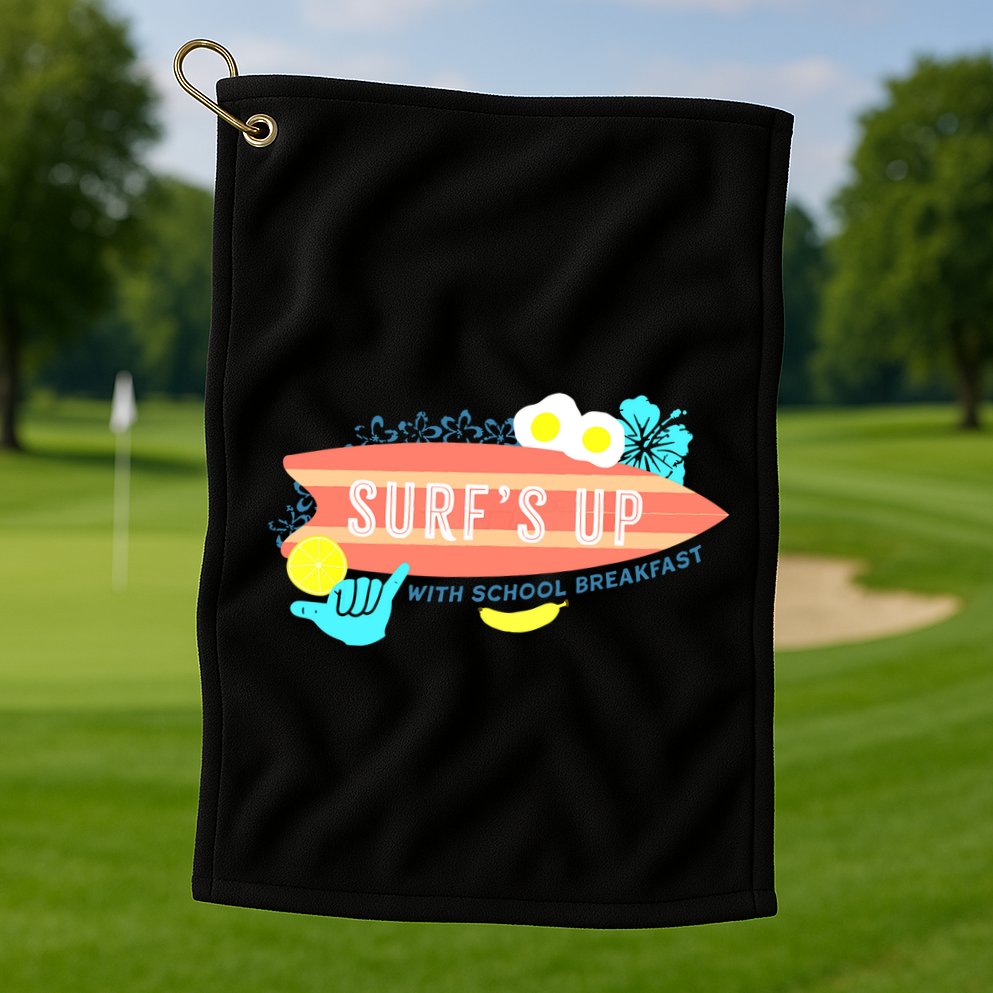 National School Breakfast Week Shirts Surfs Up Golf Towel