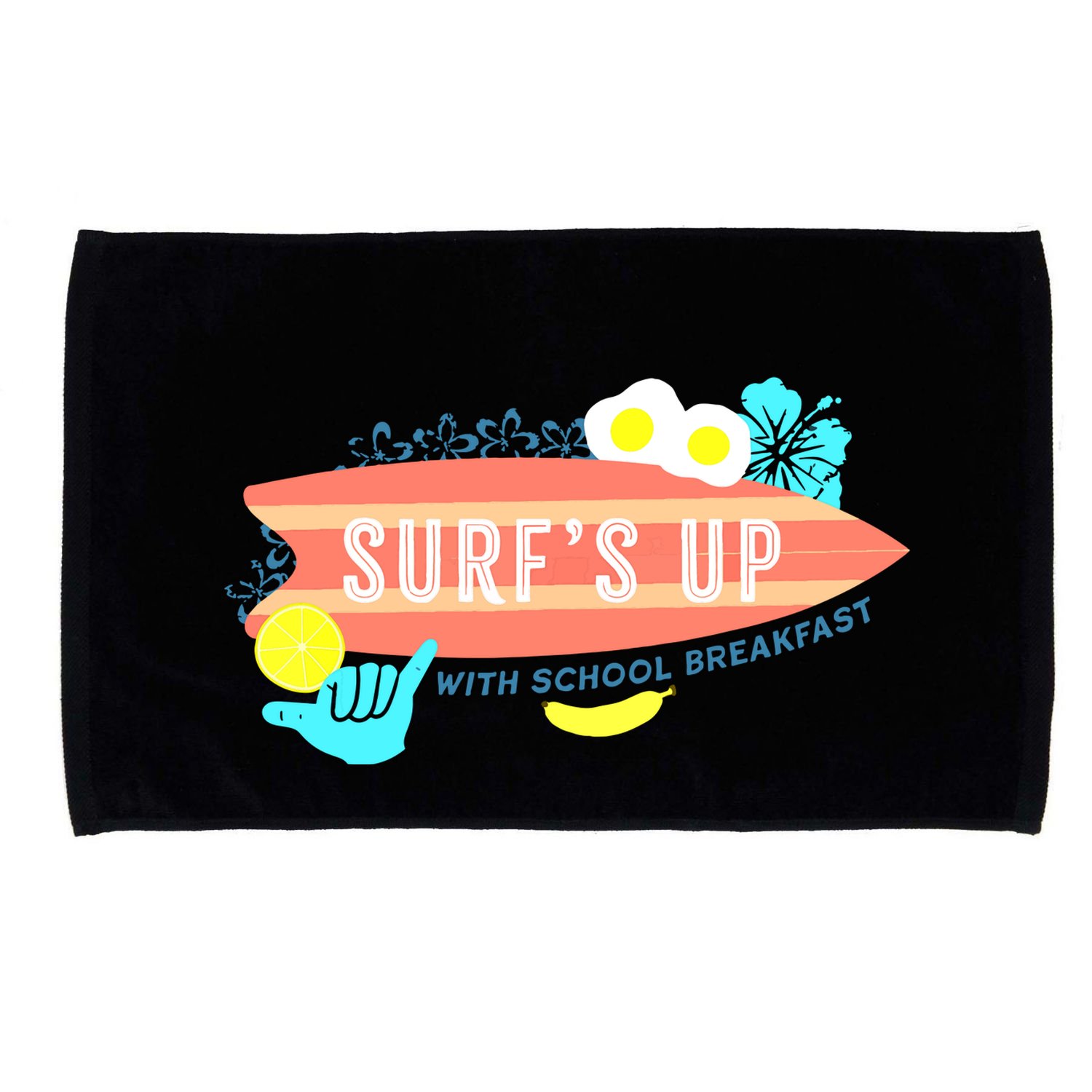 National School Breakfast Week Shirts Surfs Up Microfiber Hand Towel