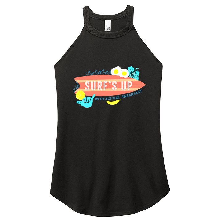 National School Breakfast Week Shirts Surfs Up Women's Perfect Tri Rocker Tank