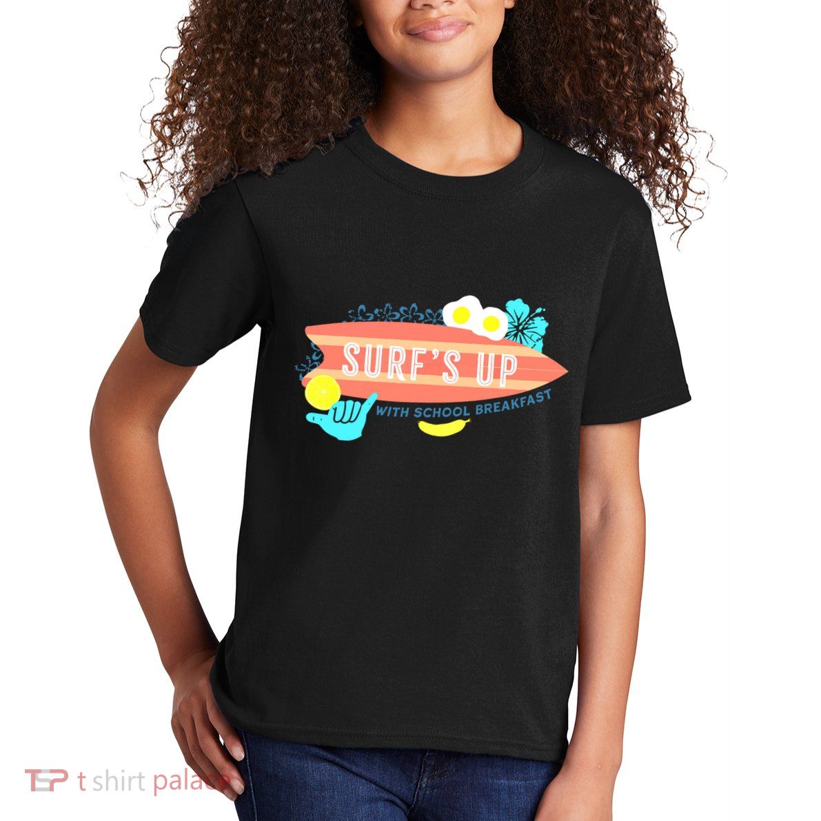 National School Breakfast Week Shirts Surfs Up Kids T-Shirt