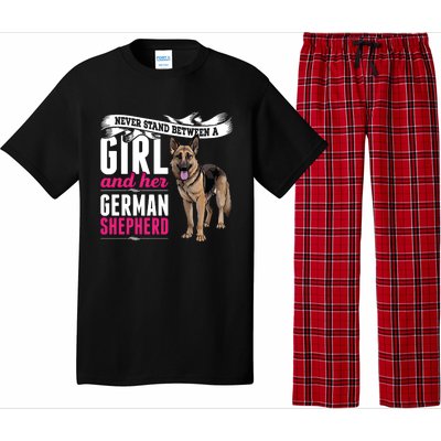 Never Stand Between A And Her Ger Shepherd Dog Gift Pajama Set