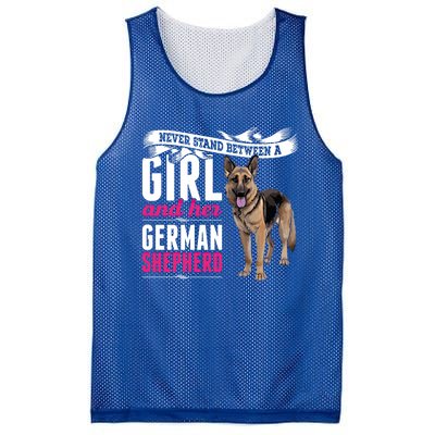 Never Stand Between A And Her Ger Shepherd Dog Gift Mesh Reversible Basketball Jersey Tank