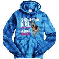 Never Stand Between A And Her Ger Shepherd Dog Gift Tie Dye Hoodie