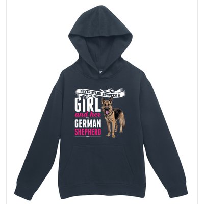 Never Stand Between A And Her Ger Shepherd Dog Gift Urban Pullover Hoodie