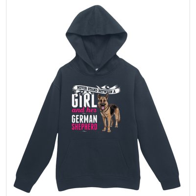 Never Stand Between A And Her German Shepherd Dog Urban Pullover Hoodie