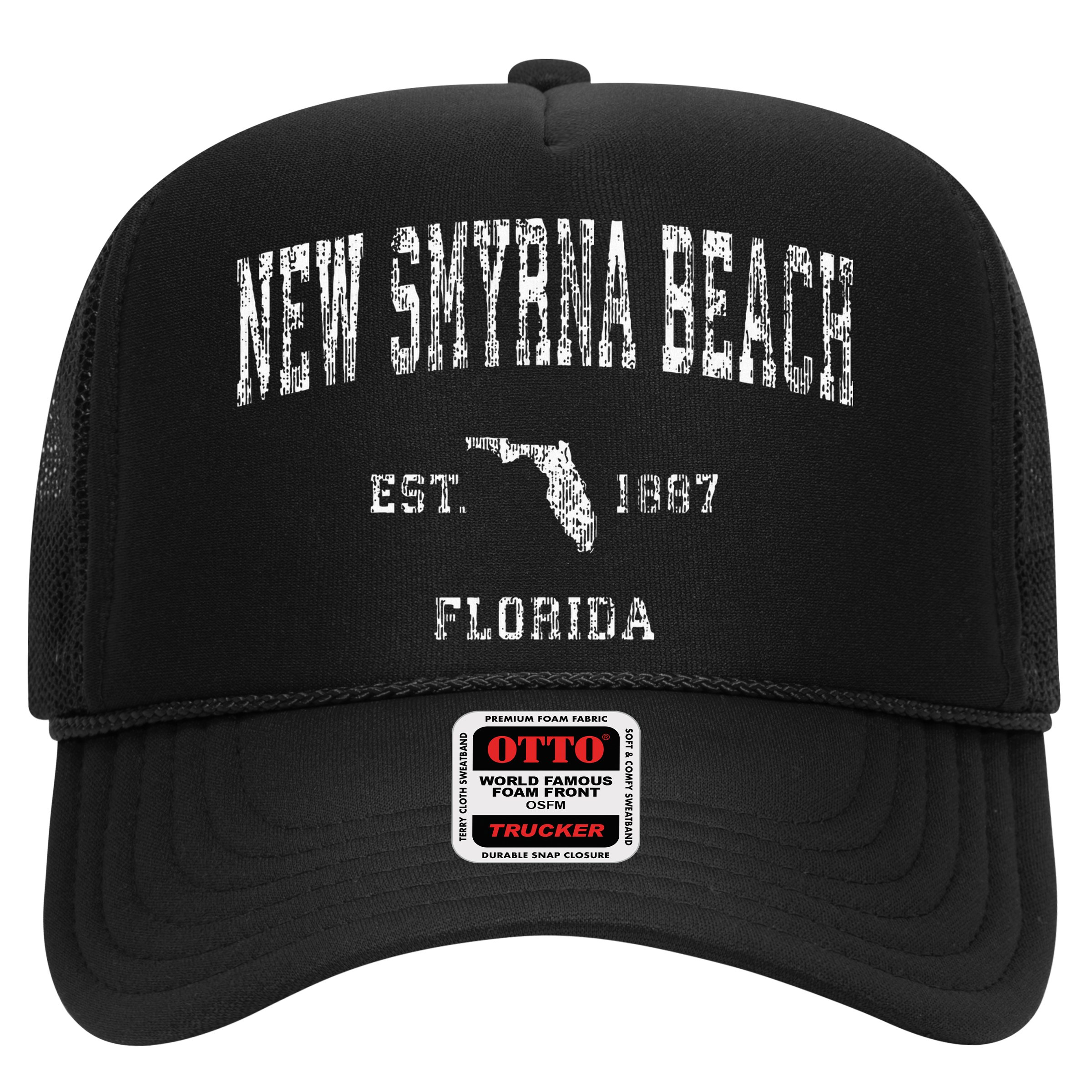 New Smyrna Beach Florida Fl Vintage Athletic Sports Design Hat